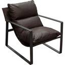 Miller Sling Lounge Chair, Chocolate Leather