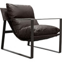 Miller Sling Lounge Chair, Chocolate Leather