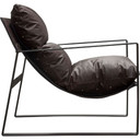 Miller Sling Lounge Chair, Chocolate Leather