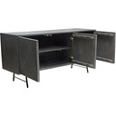 Neo 3 Door Sideboard in Smoke Grey Wood