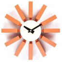 Block Clock Orange