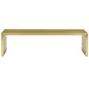 Gridiron Large Stainless Steel Bench, Gold