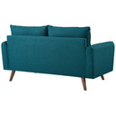 Revive Upholstered Fabric Loveseat, Teal
