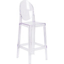 One More Please Ghost Bar Stool, Round Back