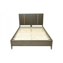 Oaks Mid Century Queen Size Bed, Dark Brown