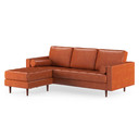 Zaxby Reversible Sectional Sofa, Caramel