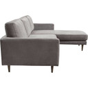 Kelsey Sectional Sofa w/ Reversible Chaise in Grey Fabric