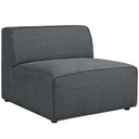 Mingle 5 Piece Upholstered Fabric Sectional Sofa Set, Gray