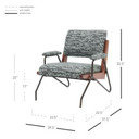 Klein Fabric Accent Chair, Arrow Deep Green