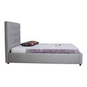 Belle Storage Bed King Light Grey Fabric