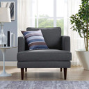 Agile Upholstered Fabric Armchair, Gray