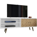 Libby Mid Century TV Stand, White 3D Print 63"