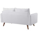 Revive Upholstered Fabric Loveseat, White