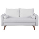 Revive Upholstered Fabric Loveseat, White