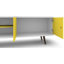 Libby Mid Century TV Stand, Line White Yellow 63"