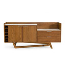 Jamie Modern Marble & Walnut Buffet