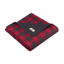 Check Quilted Throw, Red