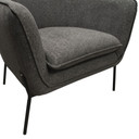 Status Accent Chair in Grey Fabric