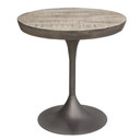 Buckingham 30" Round Dining Table, Solid Mango Wood Top, Grey Finish