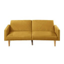 Jessie Convertible Sofa With Chevron Pattern, Yellow