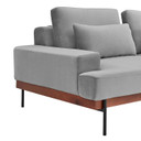 Mohave 86" Grey Velvet Sofa