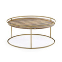 Gilcrest Glam Brown and Gold Marble Coffee Table