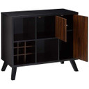 Port Buffet Black, Dark Walnut