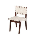 Risom Dining Chair, White & Walnut