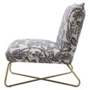 Azure Floral Accent Chair