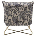 Azure Floral Accent Chair