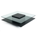 Emulsion Black Oak Glass Coffee Table