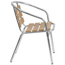 Ernesto Aluminum Triple Slat Faux Teak Outdoor Chair