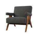 Jeanneret Chandigarh Lounge Chair, Grey Fabric