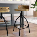 Kelly Industrial Style Adjustable Swivel Counter Stool