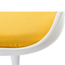 Pedestal Design Dining Fabric Side Chair, Yellow