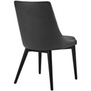 Viscount Vinyl Dining Chair, Black