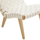 Risom Lounge Chair White, Natural