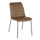Quad Industrial Modern Chair, Espresso, Set of 2