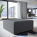 Mingle Fabric Ottoman, Gray