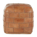 Cobbler Pouf Brown Leather