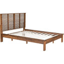 Linear Walnut Queen Platform Bed