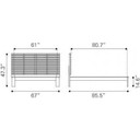 Linear Walnut Queen Platform Bed