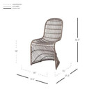 Latham Rattan Chair-Gray Set of 2
