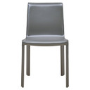 Gervin Recycled Leather Chair-Gray Set of 2