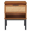 Caine Rattan Night Stand, Side Table, Brown