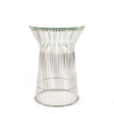 Platner Side Table, Chrome, Glass Top