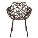 Lolita Aluminum Dining Armchair, Brown