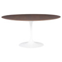 Cal 48" Round Pedestal Dining Table, Walnut Top