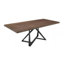 Kendra Industrial Walnut & Black Dining Table