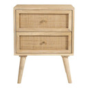 Karina Two Drawer Nightstand, Natural